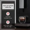 McIlpoog CM01 Super Autimatic Espresso Machine, feijão para copo Máquina de café expresso totalmente automática com moedor, cafeteira de tela de toque fácil de usar.