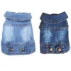 Hondenkleding huisdierhond denim jas lente hondenkleding voor kleine medium rassen honden ontwerpen puppy vintage gewassen jeans vest jas dog terrier d240426