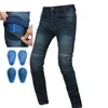 Abbigliamento motociclistico uomini donne che cavalcano pantaloni jeans da corse anti-caramelle rinforzano cuscinetti da gel di silice per motociclisti.