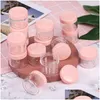 Lip Gloss 20Pcs 20Ml Acrylic Round Clear Jars With Lids For Balms Creams Diy Make Up Cosmetics Samples Containers Setlip Drop Deliver Ot6Tc