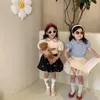 Kids Shirts 2023 Summer Girls Tops Short Sleeve Shirts Embroidered Kids T-Shirt ldren Blouse H240509