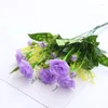 Flores decorativas 5 garfos de seda artificial Small Bouquet Lilas