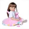 Lalki npk 55 cm Reborn Baby Doll Princess Toddler Girl Soft Touch Full Body Silikonowy prezent świąteczny Wysokiej jakości kolekcje lalki