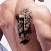 Tatuaż transfer Wodoodporna TETATOO TATTOO ZKŁADA LIW WIELKIE Sword Warrior Arm Fake Tatto Flash Tatoo Arm Tato dla mężczyzn 240426