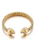 316L Stainless Steel Gold knot Wire Cuff bangle Skull End Bracelet Friends Gift8484782