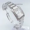 Ratt som arbetar automatiska klockor Carter Womens Watch Tank Diamond Square Mechanical W51002Q3