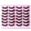 3D Faux cils avec brosse à cils Brosse de mascara brosses Mink Cils Hot Pair / Set Dramatiques Cils naturels épais