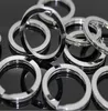 100 pcslot en acier inoxydable Fon Round Metal Keyring Rhodium Plated Ring Key chaîne 25 mm 28 mm 30 mm 32 mm 33 mm 35 mm8786328