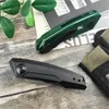 Pocket 7250 Lance 9 Couteau pliant automatique 8CR13MOV Point de goutte Blade noir avec poignée en aluminium vert chasse Camping Edc Outdoor Auto-défense Couteaux