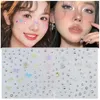 Tattoo Transfer Crystal Tattoo Sticker Glitter Eyeliner Eyebrow Makeup Face Pearl Diamond Temporary Tattoo Rock Rhinestone 3D Eyeliner Stickers 240427