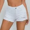 Kvinnors shorts jean shorts kvinnor 2023 hösten ny sexig hål hög midja stretch jeans denim kort ropa mujer s-xxl y240425