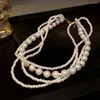 Choker Classic Retro Multilayer -Legierung weiblicher Goth -Schlangeschlagkette Koreanische Halskette Pearl Women Women Juwely