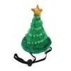 Ropa para perros 1 PC Verde tela no tejida Hat de Navidad Cat Dosates de gato