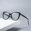 Sunglasses Luxury Cat Eye Reading Glasses Women Fashion Transparent Green Eyeglasses Retro Female Eyewear Anti Blue Light Hyperopia 2 3.5