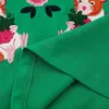 Robes de fille sautant les compteurs 2-7t Robes de filles princesses avec des animaux broderie à manches longues pour enfants pour enfants Costumel2404