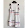 Basic & Casual Dresses designer Shenzhen Nanyou Huo~24 Summer New Product Small Fragrant Wind Rainbow Stripe Sleeveless Dress Q8TM