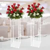 Wazony 2PCS Clear Flower Stand Dekoracja ślubna stolik centralny akryl podłogi kolumna domowa impreza tło dekoracje 100 cm