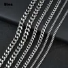 Strands BTEN Curb Cuban mens necklace chain in gold black silver stainless steel suitable for mens fashionable jewelry 3/5/7/9/11mm 240424