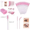 Make -up -Bürsten 300pcs glänzende rosa Einwegmikro -Wimpernkristall -Mascara -Zauberstäbe Applicator Eyebrow Comb Tool Kit Drop Lieferung Otuun Otuun