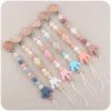 アクセサリーベイビーSOOTOTHER NIPPLE CLIP INFANT DUMMY HOLDER STRAP Pacifier Chain Cheicone Beads for Baby Chew Toy Teetheeth BPA FREE