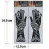 Tatuaż Transfer 2pcs Indie Mehndi Hand Henna Tattoo Stenciels wielokrotnego użytku malarstwo szablon sztuka Tymczasowa tatuaż szablon Sleeve Wedding Bride Beauty 240427