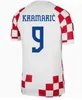 24 25 Modric Croacia Euro Cup Jerseys Croatie Croazia Brekalo Perisic Brozovic Kramaric Rebic Livakovic Fútbol Camisa de fútbol Men Kit de niños uniformes