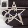 Stars Brooches Men Womens Designer Brand LETTER BROOCH 18K Gold Inclay Crystal Rinestone Pearl Jewelry Broche Pins Marié de fête de Noël Cadeau avec boîte