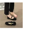 Zapatos informales 2024 Autumn Barefoot Pu Ballet para mujeres Bottomio plano cómodo