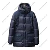 Diseñador de estilo británico Luxury Mens Long Down Jacket Canada North Winter Pathwork Patchwork Fleece Collar Coat Jackets Popless Clothing Outdoor Men M-3xl