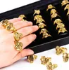 Anneaux pour hommes 50pcs Gold Gold plaqué topqualité gothique punk assorti des lots entiers Skull Punk Biker Stylers Men039s Vin2927968