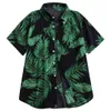 Mäns casual skjortor överdimensionerade herr Hawaiian skjorta mode casual knapp hawaii tryck strand kort ärm snabb torr toppblus s-5xl 240424