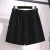 Kvinnors shorts Nya 2021 Autumn Winter Plus Womens Size Shorts Stor Casual Black Wide Ben Corduroy Cotton Thick Shorts 3XL 4XL 5XL 6XL 7XLL2404