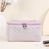 Cross-border Storage Bag Portable Pvc Silver Rhombus Toiletry Bag Waterproof Cosmetic Bag Travel Cosmetics Storage Bag