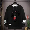 Hoodies masculins 2024 Spring Automne Sweatshirts coréens Fashion Streetwear Imprimé Sweat à sweat Trend Clothing O-Neck Harajuku Tops Hommes
