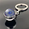 Figurines décoratives Turc Evil Blue Blue Eye Glass Keychain Charms Pendants Cavying Accessoires de décoration suspendus Amulet Bonne chance pour ami