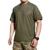 Taktiska T-shirts Mens Camouflage Tactical Quick Torking T-shirt Militär Combat Short Sleeved Shirt O-Neck Gym T-shirt Casual Overized T-Shirt 240426