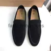 Scarpe da suola LOro Piano LP Spessa in pelle scamosciata Classica con scarpa singola casual piatta