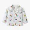 top and Cute Kids Boys Girls Cartoon Pajama Sets Long Sleeve TopsPants Children Clothing Homewear Sleepwear Suit 3M-6Y 240418