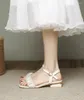 Casual schoenen Romeinse stijl Beige Summer 2024 Schoenen Sandalen voor vrouw open teen