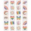 Transfert de tatouage 24 PCS Face autocollants arc-en-ciel gay tatouages Body Party Water Transfer Pride Temporary 240426