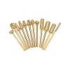 12st Tungsten Steel Nail Sliping Head Nail Borr Bit Tool Gold Plated For Nail Art Polish Machine LL