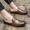 Повседневная обувь классическая бренда мужская лоферы дома подлинные кожаные тапочки английский