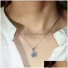 Other Choucong Arrival Luxury Jewelry 925 Sterling Sier Round Cut White Topaz Cz Diamond Party Pendant Women Wedding Necklce Gift Dr Dhw7N