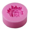 Mögel 1pc hantverk muffin blom 3d rose blommor fondant silikon mögel mögel bakning kakakakor form gelé godis choklad tvål socker