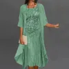 Vestidos casuales básicos para mujeres vestidos de vestido de abrigo lentejuelas