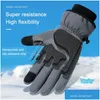 Skihandschoenen Winter Men Dames Touchsn waterdichte winddichte buitensporten Warm fietsen Sneeuw Sneeuw Finger 230208 Drop levering buitenshuis protqx2