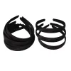 Sweaters Black Simple Wide Headband Girl Women Black White Wholesale Diy Craft Material Cloth Headband Semifinished Hair Accessories