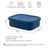 Quadratische Silikonschale Babynahrungsergänzungskasten Teenager Lunchbox mit Deckel frisch wecker staubdichtem Mikrowellen-Kühlschrank 240420