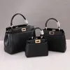 Shoulder Bags Genuine Leather Handbags Messenger Bag Small Bridal Crossbody Handbag 2024 Female