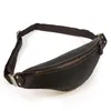 Sac à dos 2024 vintage Fanny Pack Men Women Designer Sacs de taille de vache Crazy Horse Crossbody Sac Small Sporty Mini